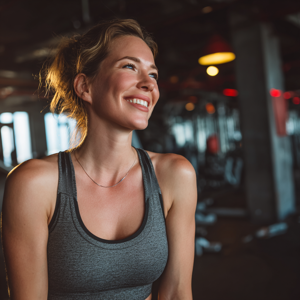 Diverse group of happy European people of different ages doing light outdoor exercises in a park, all smiling and looking energetic and healthy
